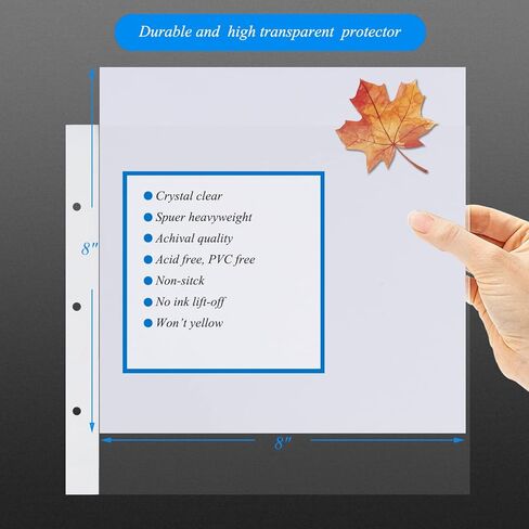 1DOT2 8x8 DIY صغير 3 حلقات ألبوم صور القصاصات مجلة مع 30 أكمام بلاستيكية 60 صفحة وغطاء قماش للطفل والسفر والزفاف والذكرى السنوية للأطفال والمغامرة (صفحات رمادية/بيضاء) in Kuwait