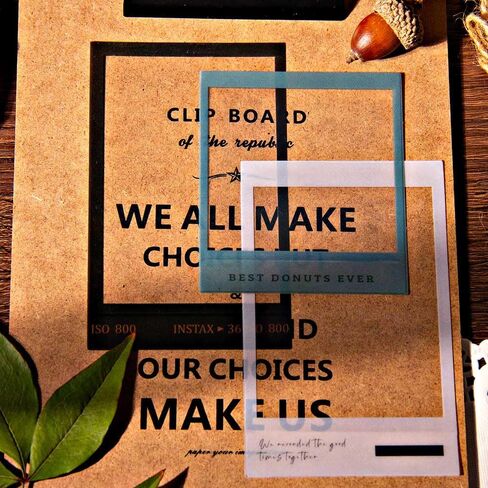Vilikya Aesthetic Film Frames for Scrapbook Supplies, 4 Packs Decorative Craft PET for Scrapbooking Kit, 64pcs Ephemera for Junk Journals, Picture Frames Collage Wall Decor for Room Decorations in Kuwait