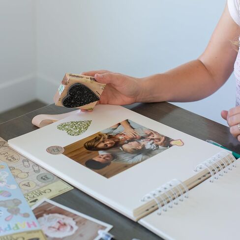 Never Ever Land Scrapbook Album – 12x10 Champagne Scrap Book. Scrapbooking Supplies, Memory Book, Wedding Guest Book, Photo Album, Baby Shower Gifts, Valentines, Engagement Gifts, and Anniversary in Saudi Arabia