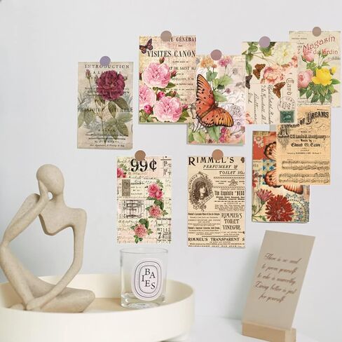 Stiiickraft 180 Pcs Scrapbook Paper Vintage Journaling Scrapbooking Supplies for Junk Journal Bullet Journals Dorm Room Decor Wall Art Collage Album Cottagecore Picture Frames Planner in Saudi Arabia