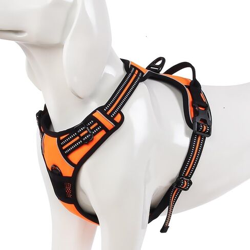 Chai's Choice Dog Harness Vest X Small (Chocolate) | Comfortable & Secure with Adjustable Strap Soft Padded Dog Vest | No-Choke & Easy Control Pet Oxford | 3M Reflective Stripes for Dog Visibility in Saudi Arabia