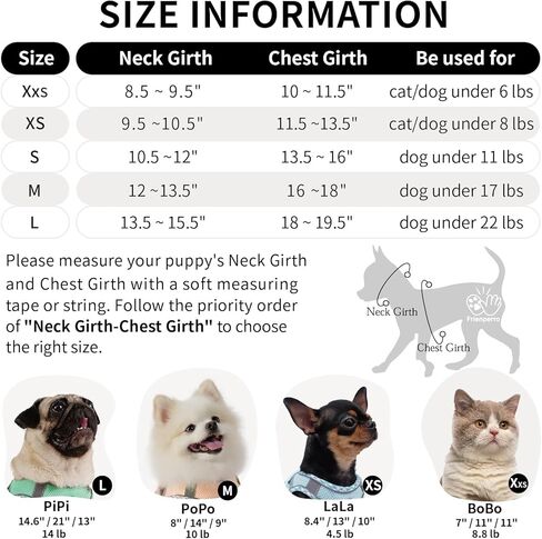 Frienperro Breathable Dog Harness with Leash Set for Small Dog, Dog Harness for Medium Dogs No Pull, Adjustable Reflective Dog Harness, Summer Dog Harnesses for Puppy Small Dogs, Cat Harness Set in Kuwait