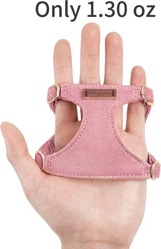 Puppytie XXS Puppy Harness and Leash Set, Pink, XXS (2.2–6 lbs) in Kuwait