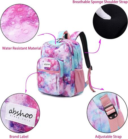 abshoo Classical Basic Womens Travel Backpack For College Men Water Resistant Bookbag (Black) in Kuwait