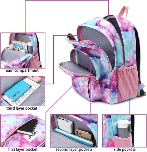abshoo Classical Basic Womens Travel Backpack For College Men Water Resistant Bookbag (Black) in Kuwait