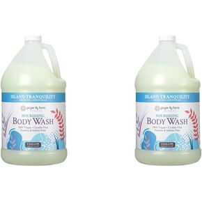 Ginger Lily Farms Botanicals Nourishing Body Wash, Island Tranquility, 100% Vegan & Cruelty-Free, Green Tea & Lemongrass Scent, 1 Gallon Refill (128 fl. oz.)