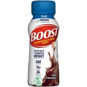 Boost Plus Complete Nutritional Drink, Rich Chocolate, 8 Fl Oz (Pack of 24) in Saudi Arabia