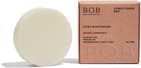 B.O.B BARS OVER BOTTLES Solid Intense Conditioner Bar | For Curly Hair | Two in One May Be Applied as Leave-in| Hair Care, Ideal Ph Balance | Natural, Vegan | Eco-friendly, Sustainable, Plastic Free in Kuwait