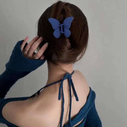 Butterfly Hair Clips for Women and Girls - 4 Pcs 2.36" Nonslip Strong Hold Matte Hair Accessories Clamps Jaw Clips for Thin and Medium Hair, Gifts for in Kuwait