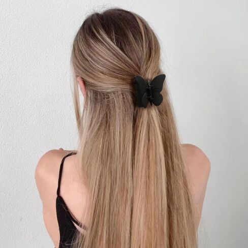 Butterfly Hair Clips for Women and Girls - 4 Pcs 2.36" Nonslip Strong Hold Matte Hair Accessories Clamps Jaw Clips for Thin and Medium Hair, Gifts for in Kuwait