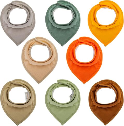 Bizzee Baby Bandana Drool المرايل Drool المرايل 100٪ قطن للجنسين بنين بنات متعددة الألوان مريلة الطفل مجموعة للتسنين in Kuwait