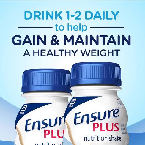 Ensure Plus Liquid Nutrition Shake with Fiber, 16 Grams of Protein & Ensure High Protein Nutritional Shake, 16g Protein, Meal Replacement Shakes in Saudi Arabia