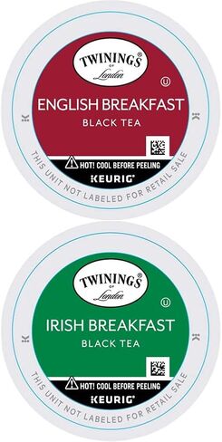 Twinings English Breakfast Tea K-Cup pods for Keurig، الكافيين، ناعم، لذيذ، شاي أسود قوي، 24 عدد (عبوة من 1) in Saudi Arabia