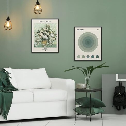 Habseligkeit Sage Green Master جدار الفن المطبوعات، مجردة ماتيس جدار الفن ملصقات المعرض، خمر فن بوهو المطبوعات الفنية، ديكور غرفة الرجعية لغرفة النوم الجمالية (8x10 بوصة، غير المؤطرة in Kuwait
