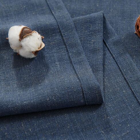 jinchan الكتان الستارة للمطبخ غرفة المعيشة قضيب جيب نافذة صغيرة ستائر الكتان الكتان محكم الستارة الستائر مزرعة البلد ريفي نافذة العلاجات الستارة 1 لوحة 15 بوصة الأزرق النيلي in Kuwait