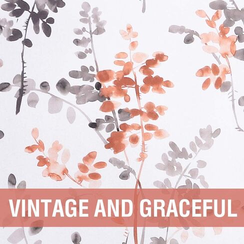 H.VERSAILTEX 100% Blackout Curtain Valances for Kitchen Windows/Living Room/Bedroom Camellia Floral Blackout Window Valances Thermal Insulated Valances for Windows, 52" x 18", 2 Panels, Grey in Kuwait