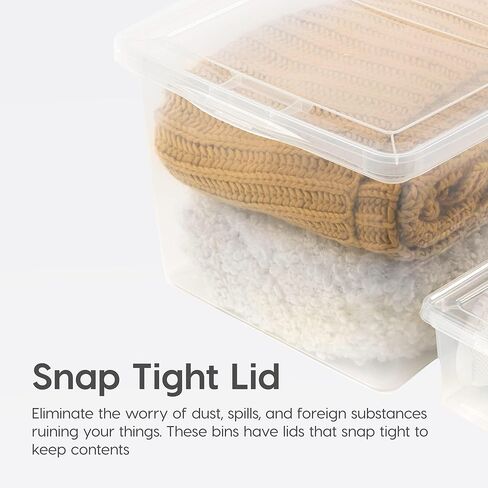 6 Quart Clear Storage Box, 12 Pack in Kuwait