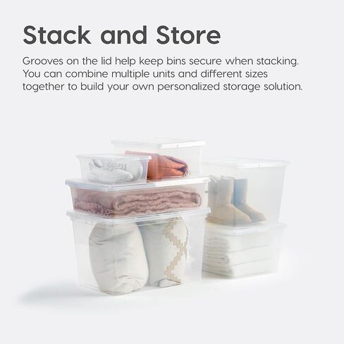 6 Quart Clear Storage Box, 12 Pack in Kuwait