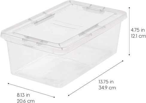 6 Quart Clear Storage Box, 12 Pack in Kuwait