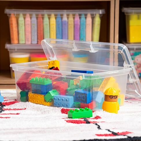 6 Quart Clear Storage Box, 12 Pack in Kuwait