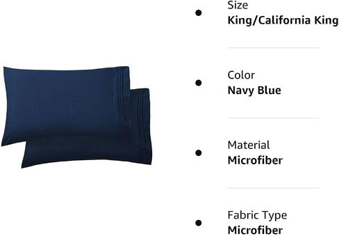 Elegant Comfort Luxury Ultra-Soft 2-Piece Pillowcase Set - 1500 Premium Hotel Quality Microfiber Double Brushed - Wrinkle Resistant, Standard/Queen, Quatrefoil Pattern, Black in Kuwait