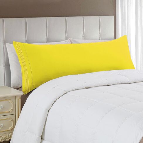 Elegant Comfort Luxury Ultra-Soft 2-Piece Pillowcase Set - 1500 Premium Hotel Quality Microfiber Double Brushed - Wrinkle Resistant, Standard/Queen, Quatrefoil Pattern, Black in Kuwait