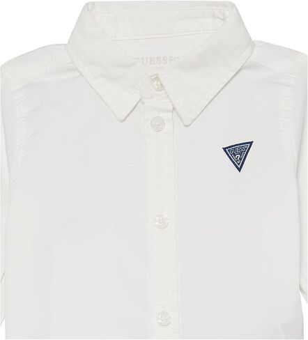 GUESS Baby Boys' Organic Cotton Long Sleeve Stretch Poplin Button Down Shirt in Saudi Arabia