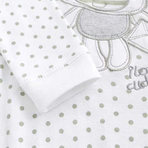MAMIMAKA Baby Boys Girls Footies One-Piece Romper Long-Sleeve Jumsuit Cotton Newborn Clothes Set 3-Pack Baby Pajamas in Saudi Arabia