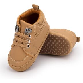 Baby Boys Girls Shoes Infant High-Top Ankle Sneakers Non-Slip Soft Sole Toddler Prewalker Newborn First Walkers Crib Shoes