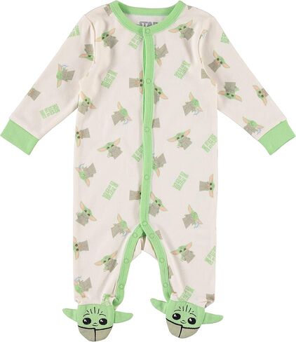 STAR WARS The Mandalorian Baby Boys Footie Pajamas Romper Featuring Baby Yoda - Baby Pajamas - Baby Sleeper in Saudi Arabia