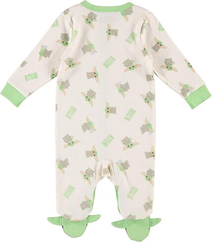 STAR WARS The Mandalorian Baby Boys Footie Pajamas Romper Featuring Baby Yoda - Baby Pajamas - Baby Sleeper in Saudi Arabia