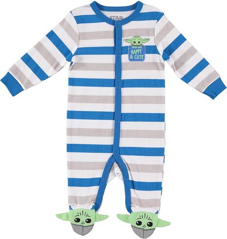 STAR WARS The Mandalorian Baby Boys Footie Pajamas Romper Featuring Baby Yoda - Baby Pajamas - Baby Sleeper in Saudi Arabia