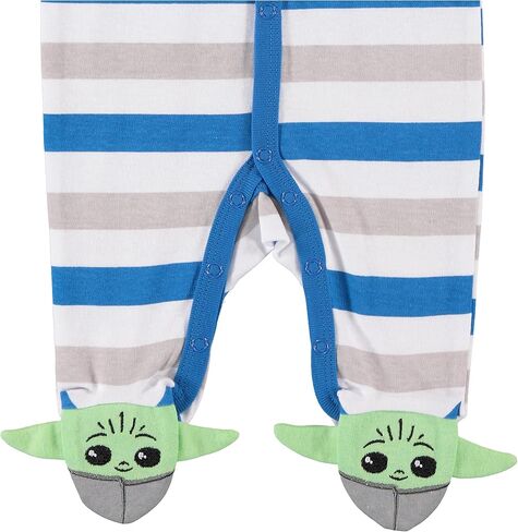 STAR WARS The Mandalorian Baby Boys Footie Pajamas Romper Featuring Baby Yoda - Baby Pajamas - Baby Sleeper in Saudi Arabia