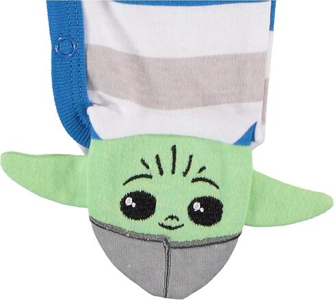 STAR WARS The Mandalorian Baby Boys Footie Pajamas Romper Featuring Baby Yoda - Baby Pajamas - Baby Sleeper in Saudi Arabia
