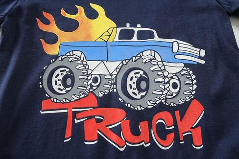 بيجامات للأطفال الصغار من Little Hand، بيجامات Monster Truck صيفية من Pjs، ملابس نوم قطنية للأطفال، مجموعات قصيرة من الملابس in Kuwait