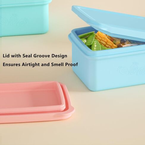 2.5 Cup Ice Cube Tray Silicone 20 Oz Air Tight Food Storage Containers with Lids Airtight Stackable Microwave Safe Meal Prep Container Bento Lunch Box for Kids Lunch Box Soup Cubes Freezer Containers in Saudi Arabia