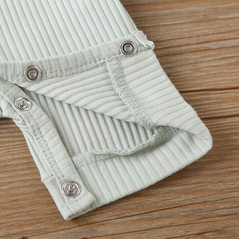 Bafeicao Baby Boy Girl 2/3 Pack Solid Romper Ribbed Short/Long Sleeve | Bodysuit Jumpsuit Infant Knitted Outfits Clothes in Saudi Arabia