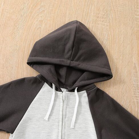 ملابس Doisbetthsay لحديثي الولادة من الأولاد والبنات، رومبير بقلنسوة وأكمام طويلة وسحاب، بدلة قطعة واحدة لطيفة in Kuwait