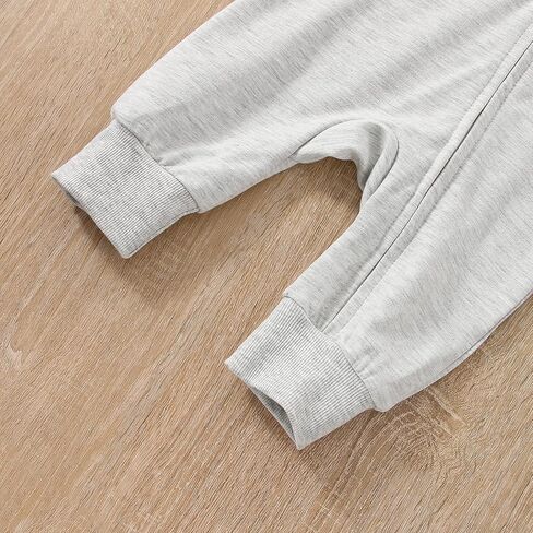 ملابس Doisbetthsay لحديثي الولادة من الأولاد والبنات، رومبير بقلنسوة وأكمام طويلة وسحاب، بدلة قطعة واحدة لطيفة in Kuwait