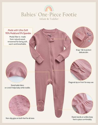 VAENAIT BABY Infant Toddler Boys Girls Footed One-Piece Sleep and Play Premium Modal Pajamas 1-2 Pieces in Saudi Arabia