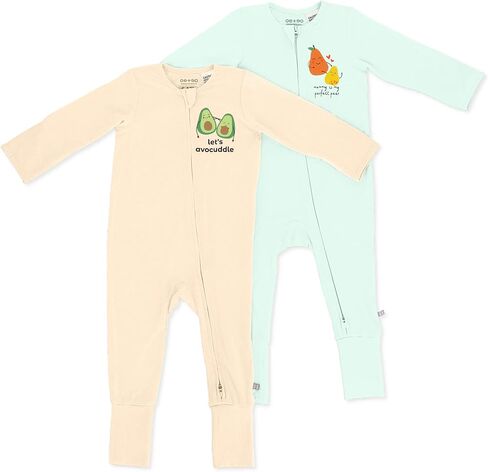 OETEO Zippy Baby Jumpsuits Zipper Rompers - Viscose from Bamboo in Saudi Arabia