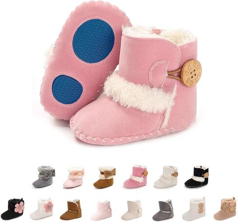 للجنسين الطفل الجوارب الوليد الطفل الفتيات الأحذية لينة وحيد المضادة للانزلاق حذاء طفل صغير الجوارب الرضع الشتاء الدافئة سرير الأحذية 0-18 أشهر in Kuwait