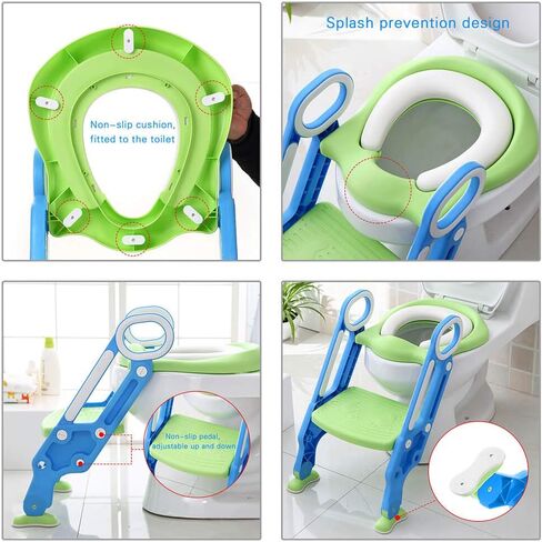 Potty Training Seat for Boys and Girls with Sturdy Non-Slip Step Stool Ladder Portable Toddler Potty Seat Perfect for Potty Training in Saudi Arabia
