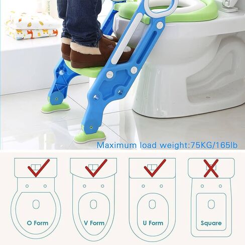 Potty Training Seat for Boys and Girls with Sturdy Non-Slip Step Stool Ladder Portable Toddler Potty Seat Perfect for Potty Training in Saudi Arabia