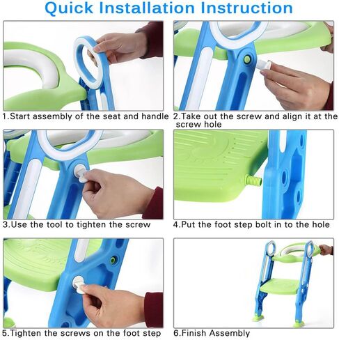 Potty Training Seat for Boys and Girls with Sturdy Non-Slip Step Stool Ladder Portable Toddler Potty Seat Perfect for Potty Training in Saudi Arabia