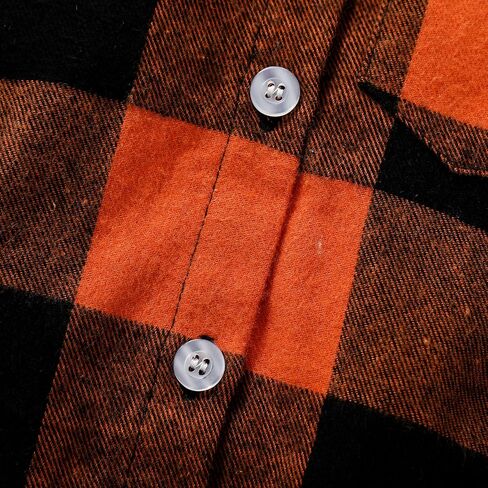 HAPPYMA Newborn Baby Boy Girls Plaid Outfit Flannel Romper Tops Infant Long Sleeve Button Down Plaid Casual Bodysuit Clothes in Saudi Arabia