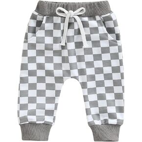 Newborn Toddler Baby Boy Shorts Summer Cotton Checkerboard Plaid Jogger Shorts Elastic Waist Casual Short Pants 0-3T