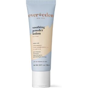 غسول مسحوق مهدئ من Evereden، 3.0 أونصة سائلة | العناية بحفاضات الأطفال النظيفة وغير المعطرة | كريم طبيعي ونباتي إلى مسحوق | بودرة أطفال سائلة غير سامة وخالية من العطور in Kuwait