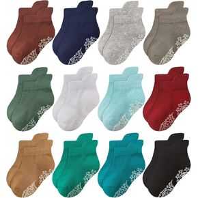 RATIVE Anti Slip Toddler Ankle Socks with Grips Non Skid Cotton Baby Socks for Boys & Girls in Saudi Arabia