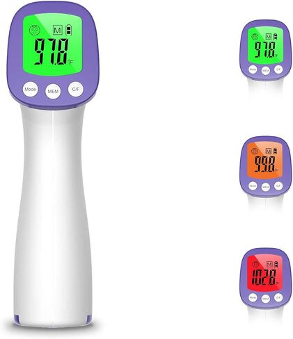 Shecare Touchless Infrared Forehead Thermometer Non-Contact Forehead Thermometer for Adults and Kids Medical Thermometer Touchless for Baby Fever Thermometer Digital Forehead Thermometer in Saudi Arabia